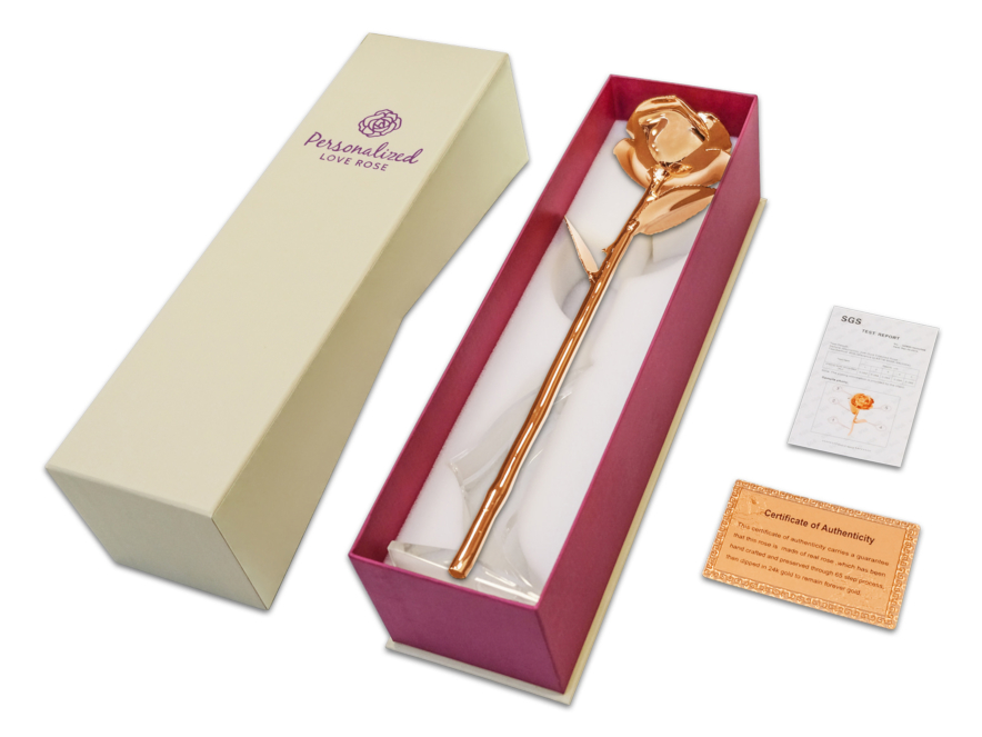 Rose Gold Dipped Love Rose - 4 Dealproduct image #5