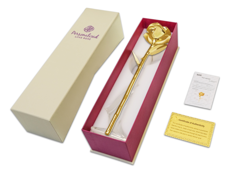 24K Gold Dipped Love Roseproduct image #1